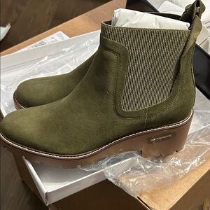Olive Green Ankle Boots